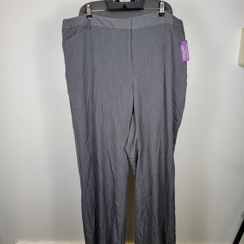 Lane Bryant Womens Gray Solid Wide Leg Dress Pants Size‎ 28T Tall